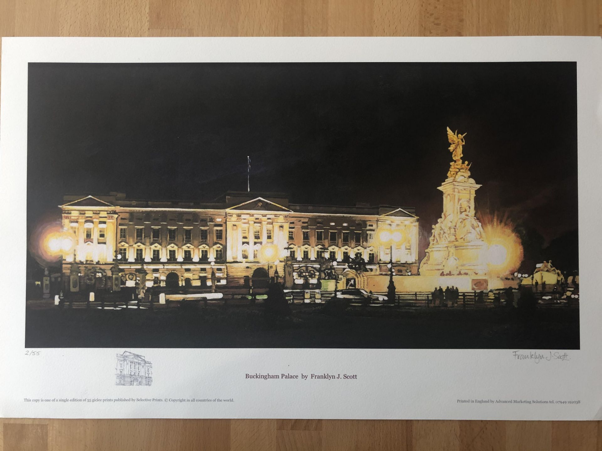 Franklyn J Scott Limited Edition Prints Signed. 3 x Buckingham Palace - Image 2 of 5