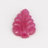 GFCO (SWISS) Cert. 5.27 ct. Carved Leaf Ruby - AFRICA