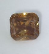 IGI Cert. 0.59 ct. Diamond Orangy Brown - I 2 UNTREATED