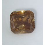 IGI Cert. 0.59 ct. Diamond Orangy Brown - I 2 UNTREATED