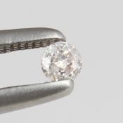 IGI Cert. 0.10 ct. Diamond - Faint Pink - I 2 UNTREATED