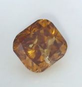 IGI Cert. 0.52 ct. Brown Orange Diamond Untreated