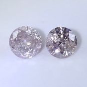 IGI Cert. Light Pinkish Brown Diamonds Pair UNTREATED