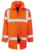 10pcs Brand new sealed carton of Hiviz Orange Parka Jackets 10pcs Brand new sealed carton of Hiviz