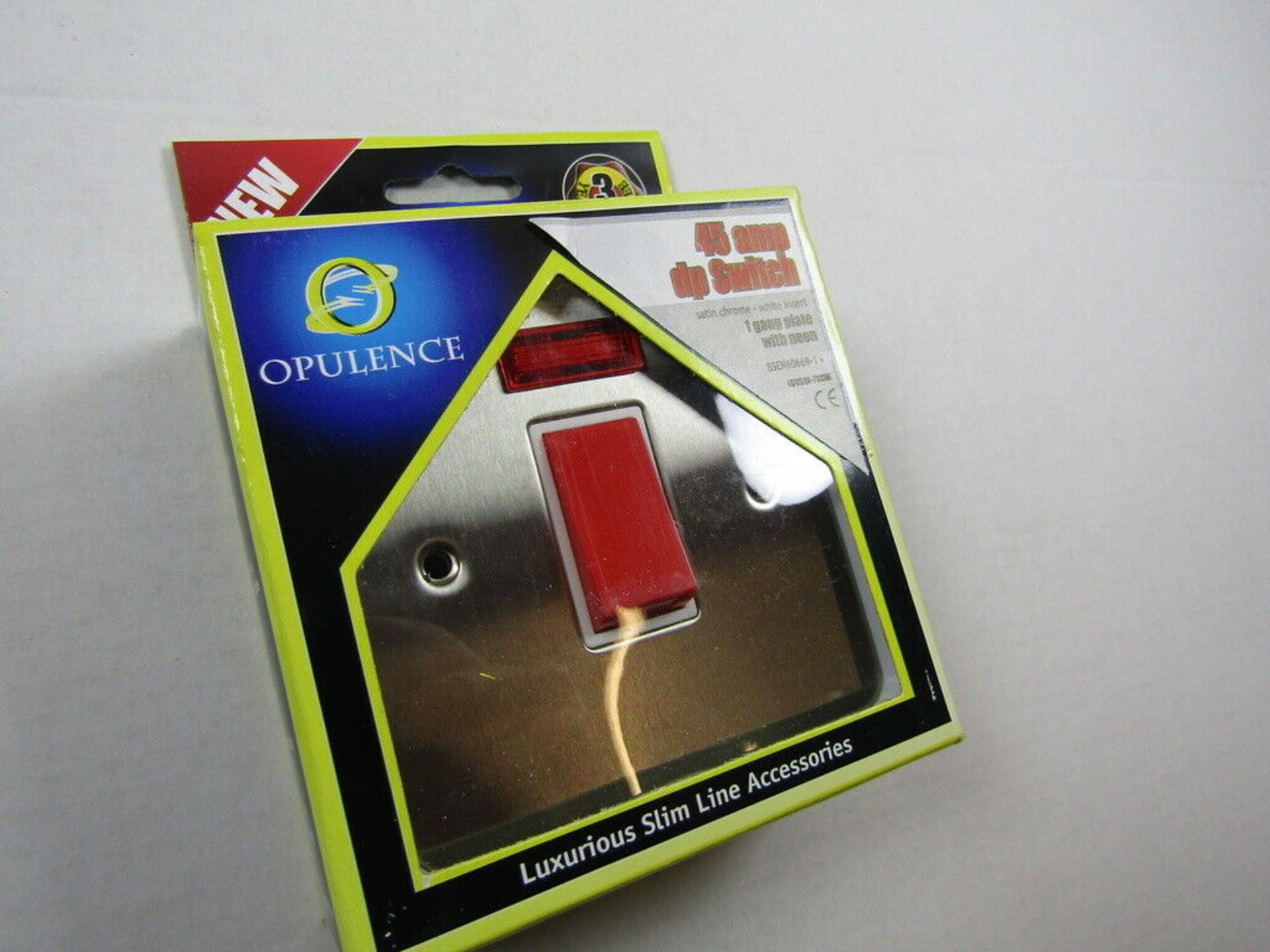 12 x 45 amp DP Cooker Switch. Neon. Satin Chrome. no vat on hammer.You will get 12 of these.45 - Image 3 of 3