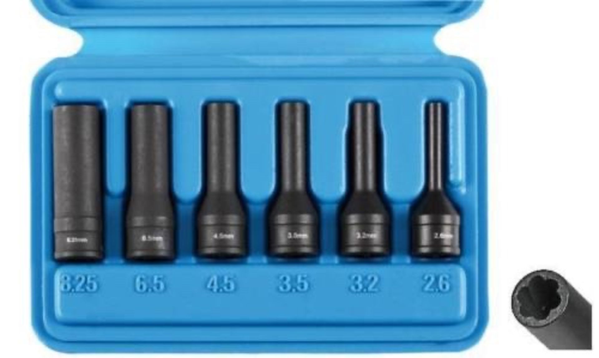 SW-Stahl Spiral Groove Sockets. 6 Piece Set. German Quality Tools. model 05535L no vat on hammer.You