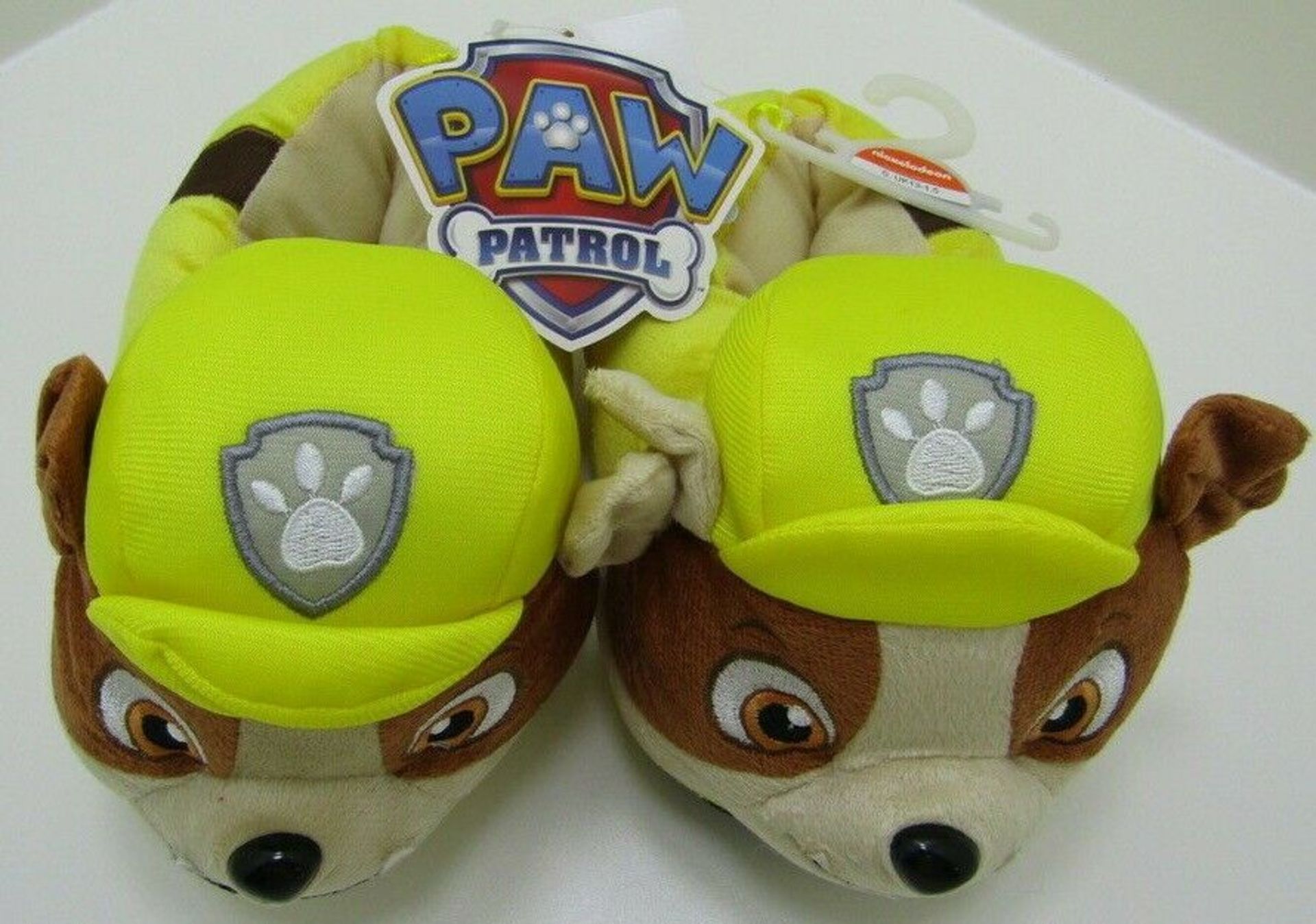 16 pairs of Paw Patrol Rubble 3D Slippers. Toddler size. Official Nickelodeon. UK 13-1.5 no vat on