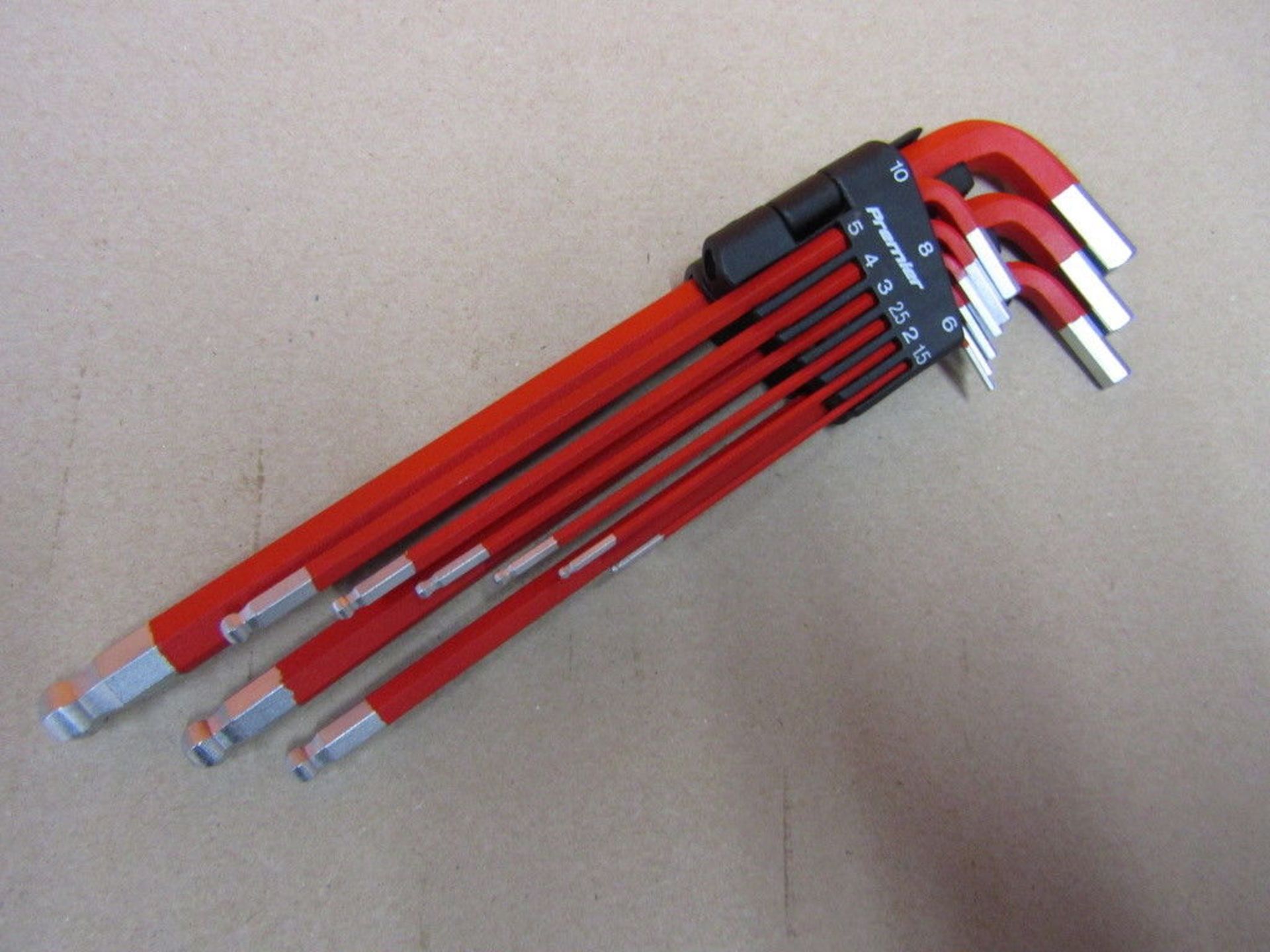 8 x Ball End Hex Key Set. 9pc Anti Slip, Extra Long, Metric. 1.5mm-10mm no vat on hammer.You will - Image 6 of 8