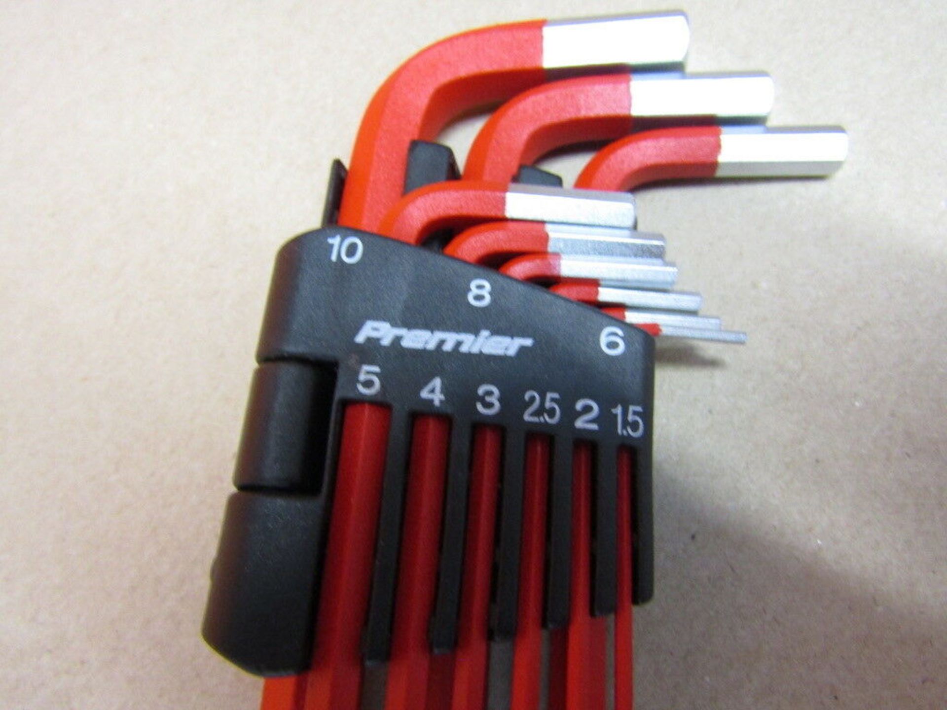 8 x Ball End Hex Key Set. 9pc Anti Slip, Extra Long, Metric. 1.5mm-10mm no vat on hammer.You will - Image 8 of 8