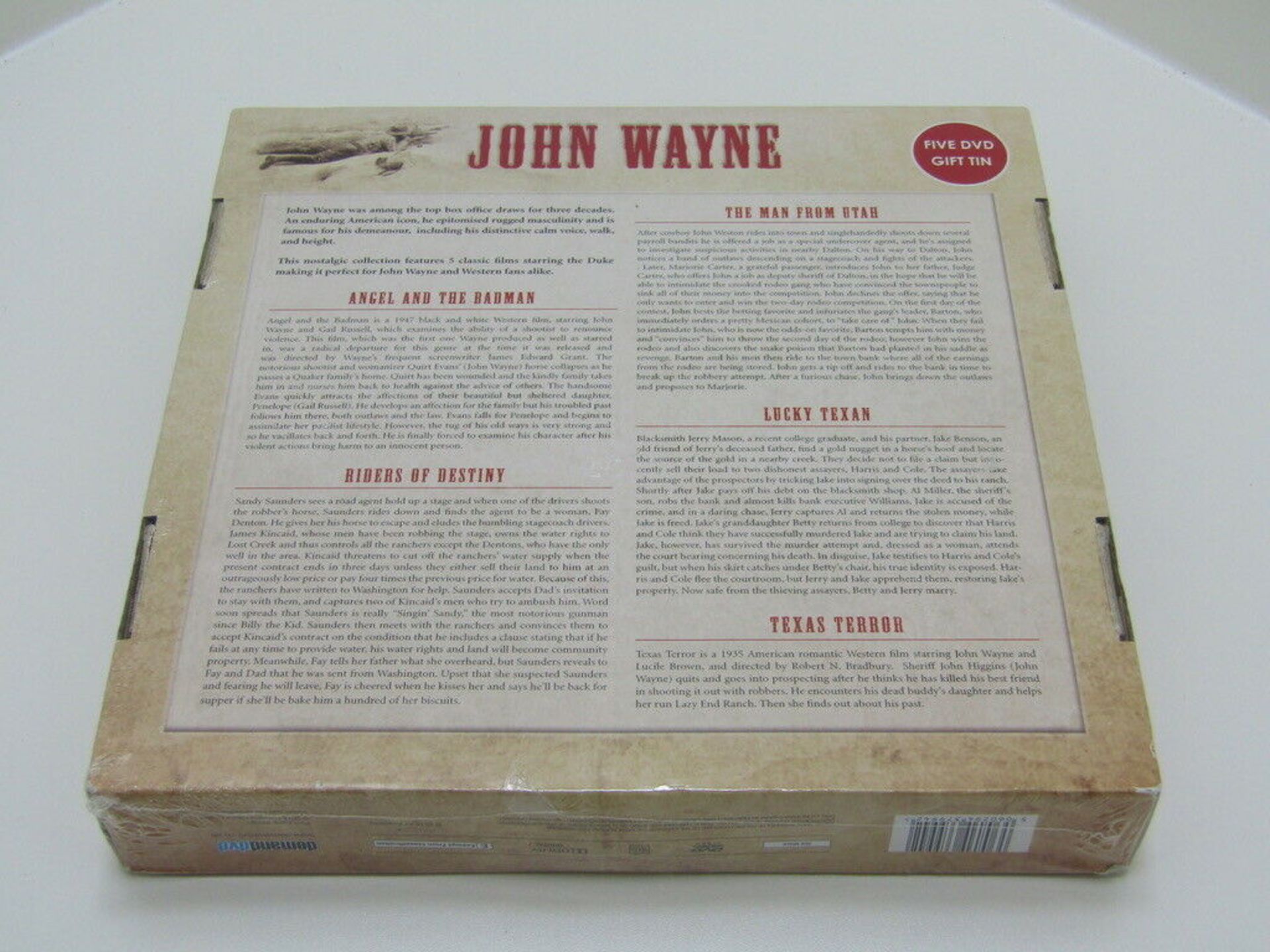 10 x John Wayne 5 DVD Gift Set in Metal Cinema Style Film Case. 5 x Classic Movies. no vat on - Image 2 of 2