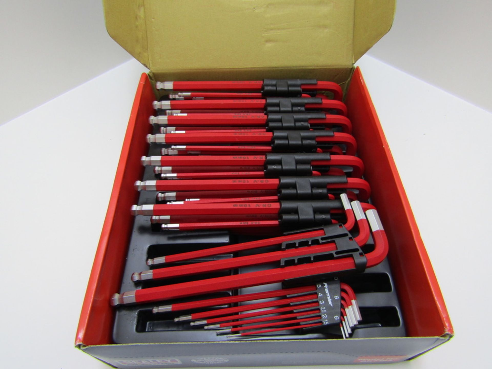 8 x Ball End Hex Key Set. 9pc Anti Slip, Extra Long, Metric. 1.5mm-10mm no vat on hammer.You will