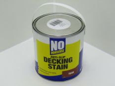 5 x Anti Slip Decking Paint. Teak. 2.5 litre no vat on hammer.You will get 5 of these.A quick and