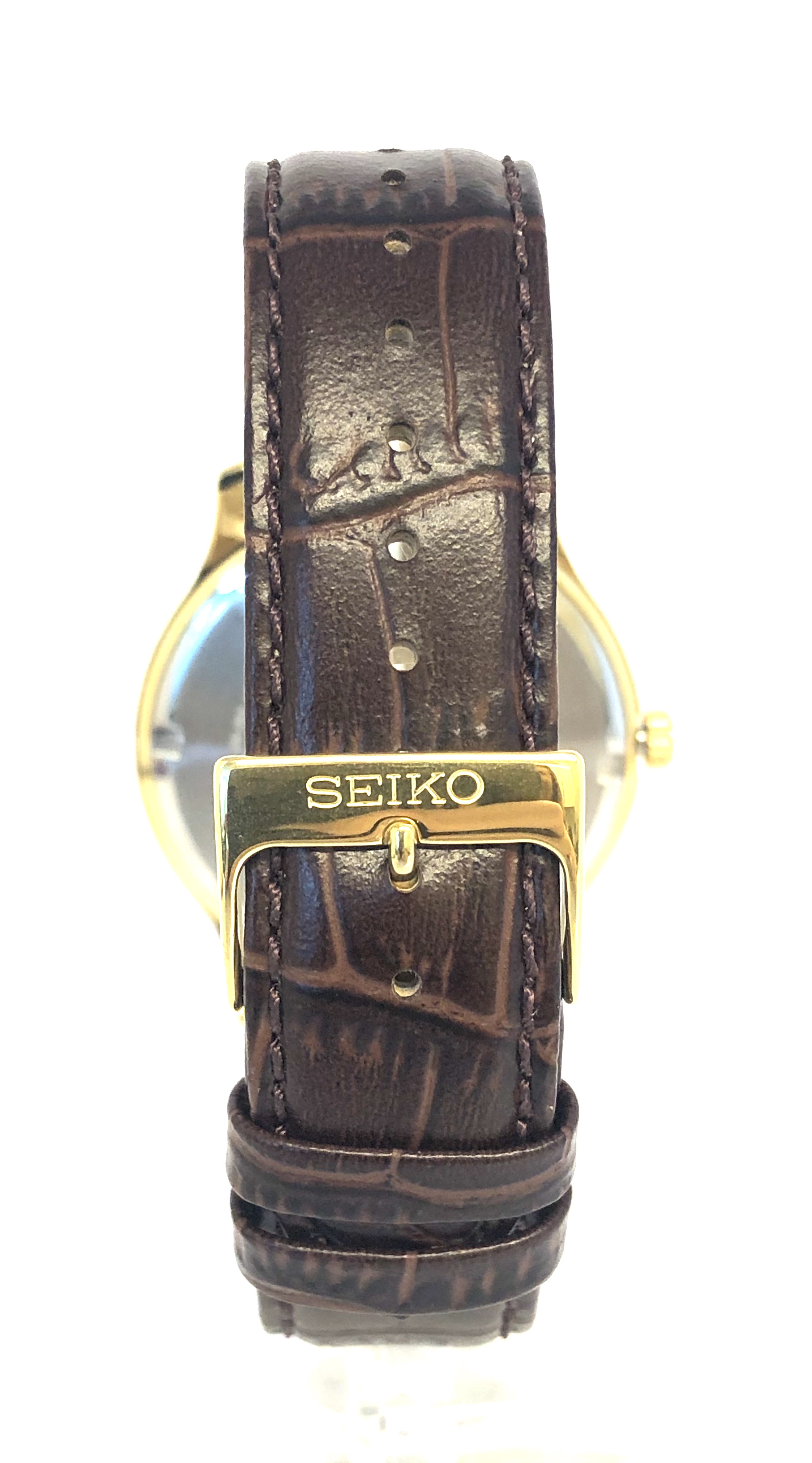 Seiko Neo Classic Mens Analogue Quartz Watch with Leather Bracelet SUR298P1 - Image 3 of 3