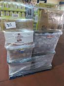 (35) LARGE PALLET TO CONTAIN A VERY LARGE QTY OF VARIOUS FOOD, DRINK & CONFECTIONARY TO INCLUDE...