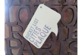 (6) PALLET TO CONTAIN 1,128 x BRAND NEW LARGE CITIES DIE CUT HANGING WALL PLAQUES. RRP £5.99 E...