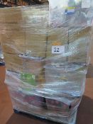 (22) LARGE PALLET TO CONTAIN A VERY LARGE QTY OF VARIOUS FOOD, DRINK & CONFECTIONARY TO INCLUDE...