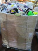 (131) LARGE PALLET APPROX 4FT TALL TO CONTAIN FRESH LINEN AIR CLEAR PLUG IN FRESHENER, DISNEY C...