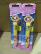 WHOLESALE JOB LOT 96 X BRAND NEW DISNEY PRINCESS 10 COLOUR PEN SPINNING TOPPER! RRP £4.99...