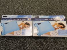 (272) 40 X BLUE RECHARGEABLE HOT WATER BOTTLE, READY TO USE IN 15 MINUTES DETACHABLE POWER LEA...