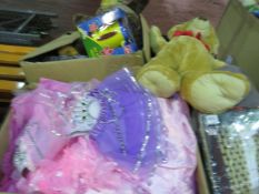 (284) LARGE PALLET APPROX 4FT TALL TO CONTAIN QUANTITY OF PINK AND PURPLE TUTU, FAIRY PRINCESS ...