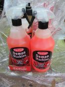 (95) PALLET TO CONTAIN 216 X 1L CARPLAN DEMON MACHINE RAPID DIRT SHIFTER. DISSOLVES MUCK RIGHT...