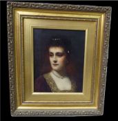 Hermann Schmiechen - A Beautiful Regency Lady - Rare Original Oil Painting