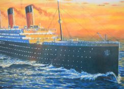 Large Titanic Print Signed Williamson 94