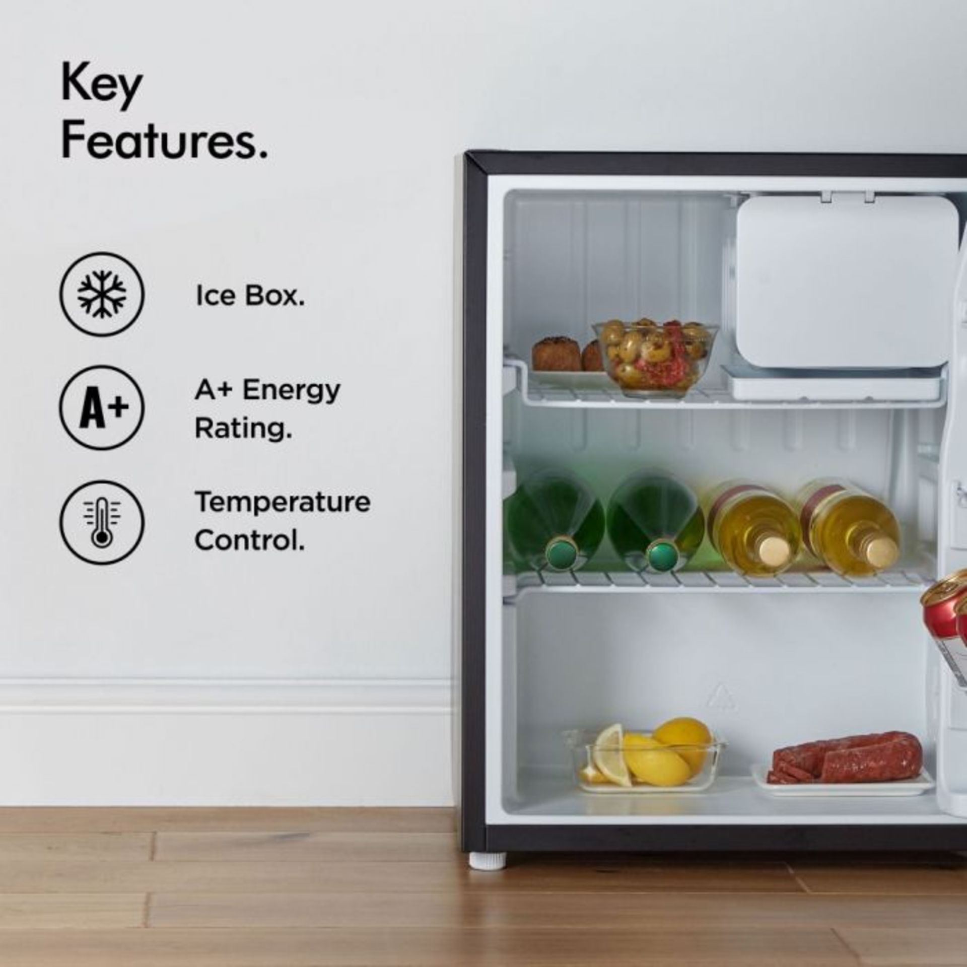 (S427) 75L Under Counter Fridge with Ice Box 75 litre fridge and ice box compartment in one co... - Image 3 of 3