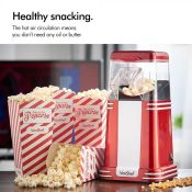 (S409) Retro Popcorn Maker Make healthy, mouth-watering popcorn the retro way! Comes with si...