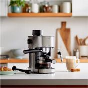 (NN120) 4 Bar Espresso Machine Features include a glass carafe that can hold enough for 4 espr...