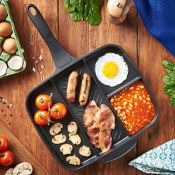 (NN69) Multi Section Frying Pan Cook up a delicious full English breakfast – with the conven...