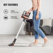 (S97) Grey Cordless Handheld Vacuum Powered by a 22.2V Lithium-ion battery, a mechanism with 1...