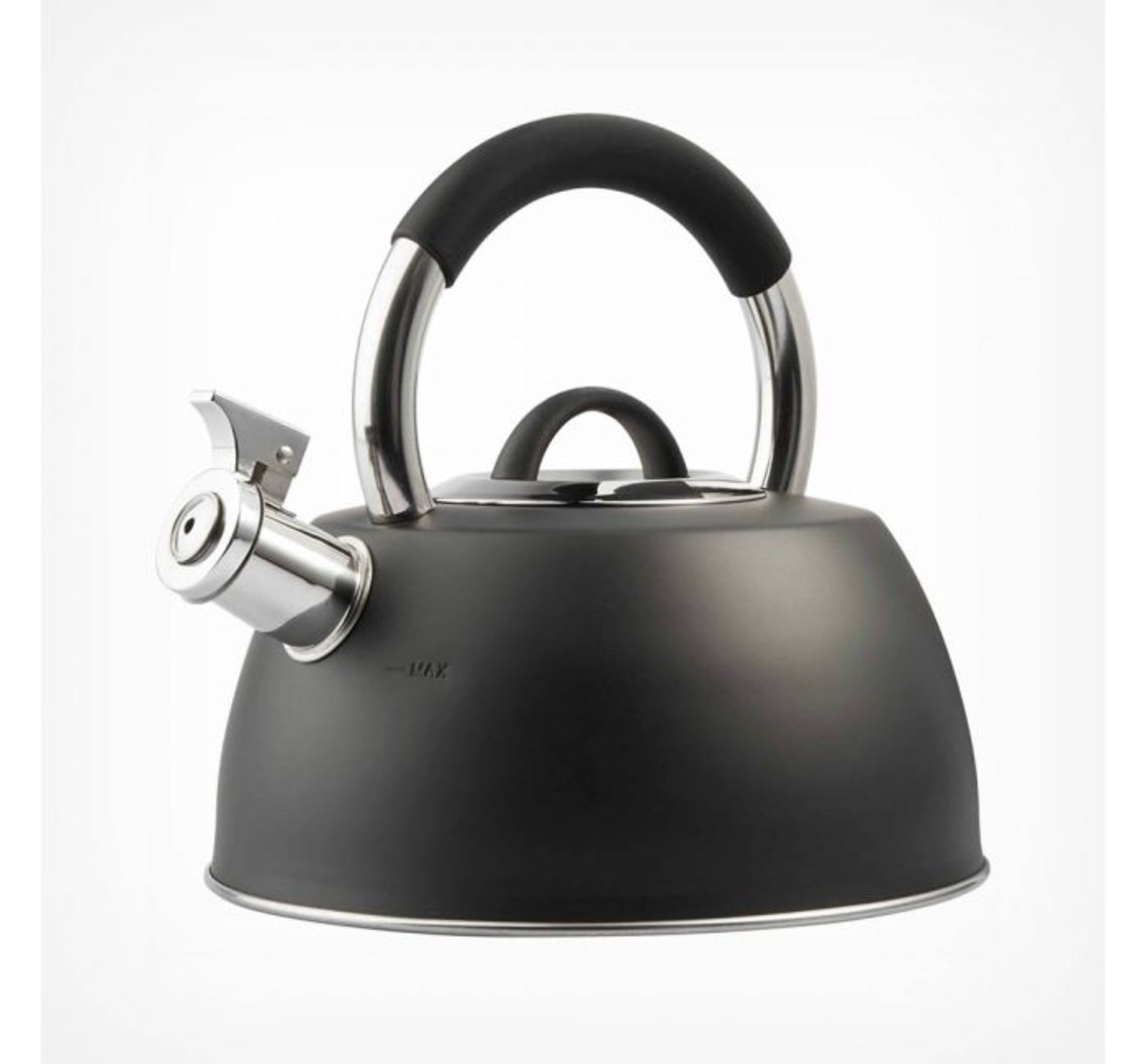 (K28) Stainless Steel Stove Top Kettle Satin black body and sparkling stainless steel details ... - Image 2 of 3