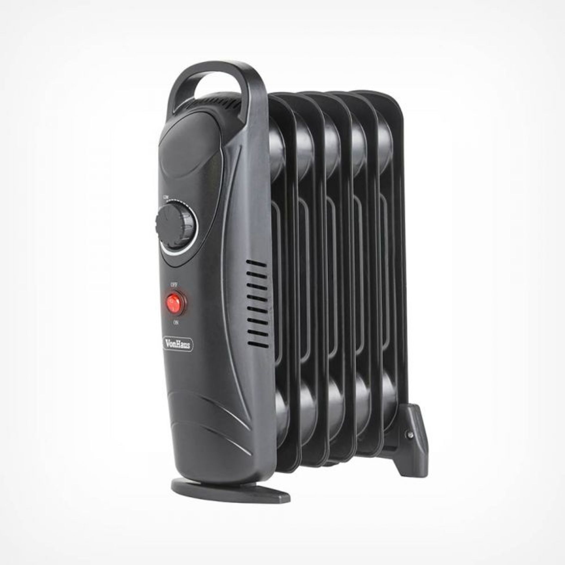 (NN5) 6 Fin 800W Oil Filled Radiator - Black Compact yet powerful 800W radiator with 6 oil-fil... - Image 2 of 3