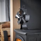 (S76) 4 Blade Stove Fan Heat powered stove fan – economically increases the efficiency of yo...