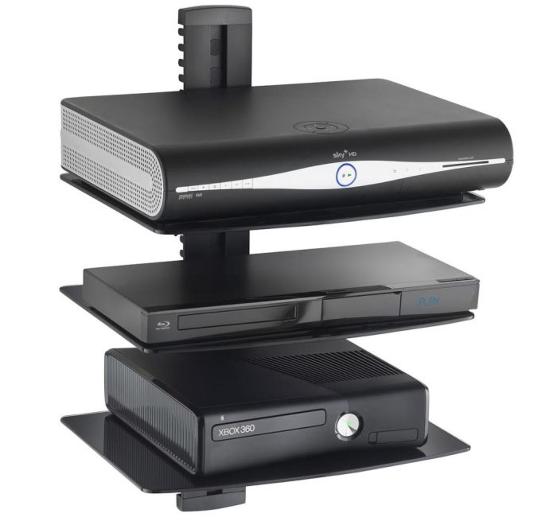 (K16) 3x Floating Shelf - Black Supports a maximum of 8kg on each shelf Three Large Strengthe...