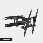 (V14) 23 - 56" Double Arm TV Bracket VESA Compatibility: 75x75mm, 100x100mm, 200x200mm, 300x30...