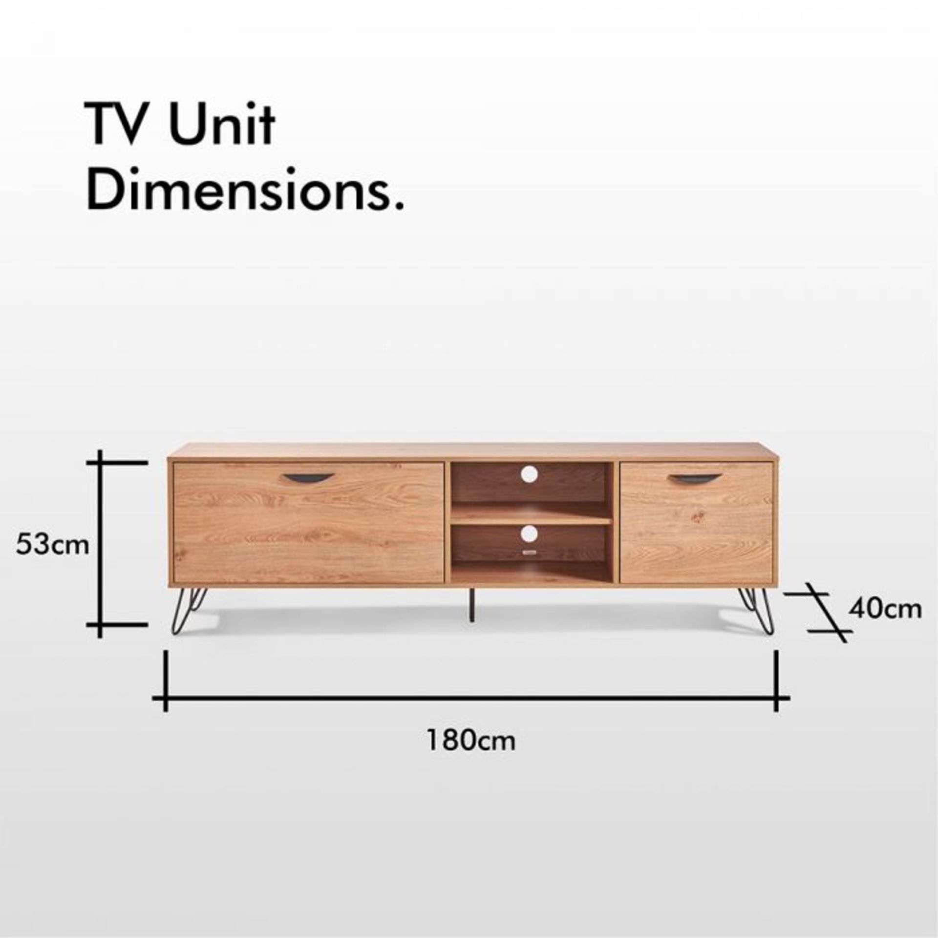 (S19) Capri Large TV Unit Thanks to the closed cupboards and shelf space, alongside clean line... - Image 4 of 4