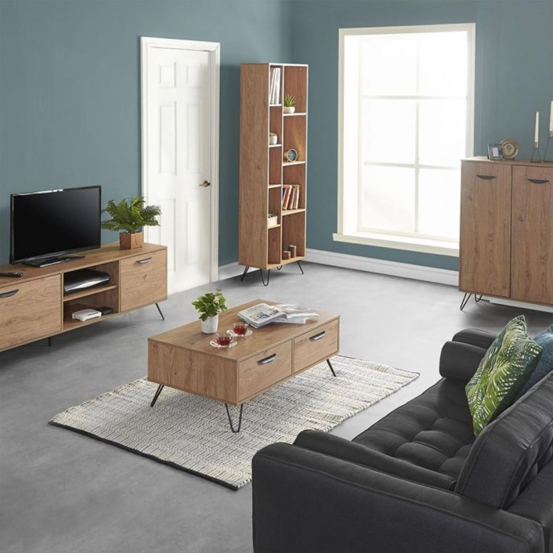 (S19) Capri Large TV Unit Thanks to the closed cupboards and shelf space, alongside clean line... - Image 3 of 4