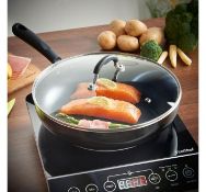 (K29) 28cm Induction Sauté Pan Made from durable 3.5mm cast aluminium with easy clean non-sti...