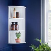 (V143) Colonial Two Shelf Corner Unit Painted MDF Water resistant & easy to clean Two shelve...