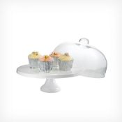 (S321) Ceramic Cake Stand with Lid Versatile cake stand - use to display one full size cake or...