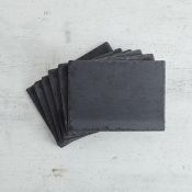 (NN55) Set of 6 Slate Cheese Boards Serve with style - Modern slate design ideal for dinner pa...