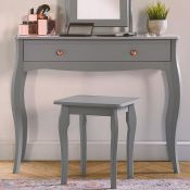 (S25) Grey Dressing Table Dimensions H80 x L100 x D40cm Smooth-gliding metal draw runners ens...