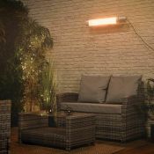 (S322) Wall Mounted 2.0kW Infrared Patio Heater. It heats up to the desired setting – 1000W ...