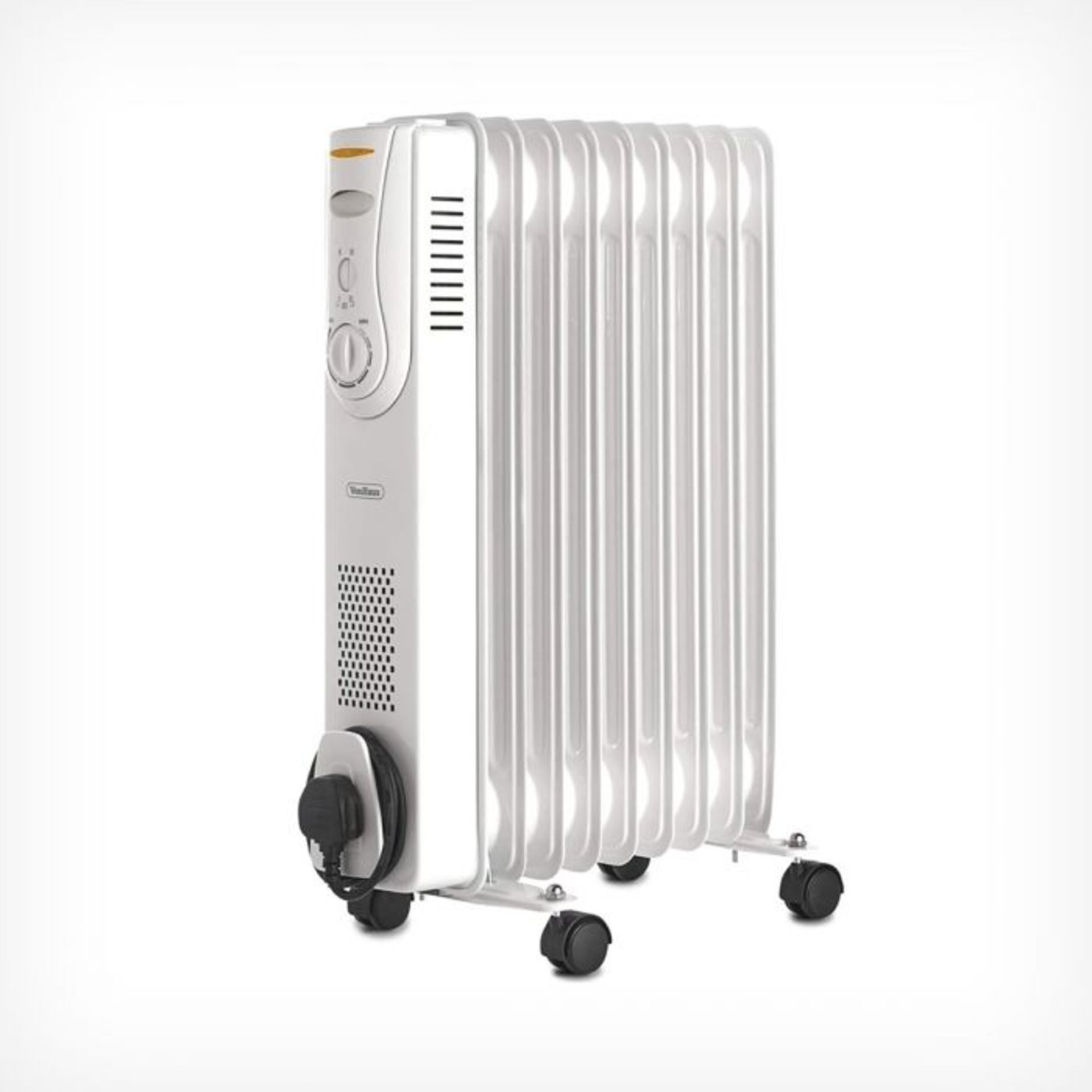 (V129) 9 Fin 2000W Oil Filled Radiator - White Powerful 2000W radiator with 9 oil-filled fins ... - Image 2 of 3