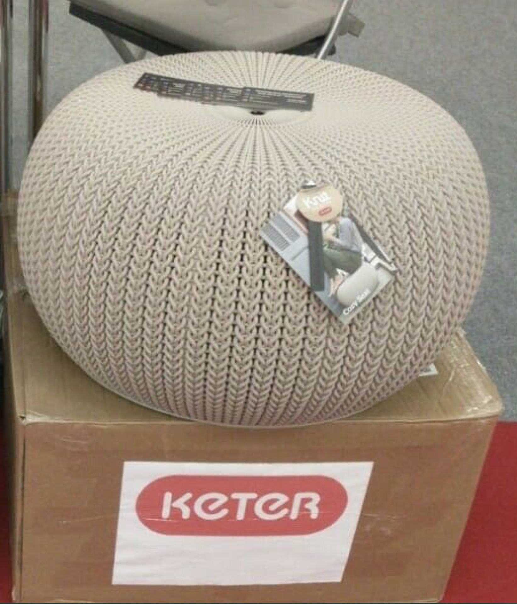 Brand nNw Keter Cozi Knit Seat. Beige - Image 2 of 3