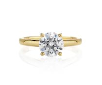 14k yellow gold ring solitare 0.30ctw