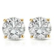 0.46 ctw diamond earings 14kt yellow gold