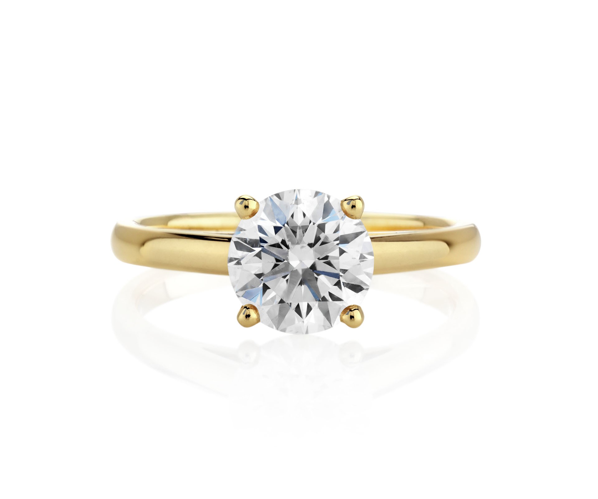 14k yellow gold ring solitare 0.50ctw